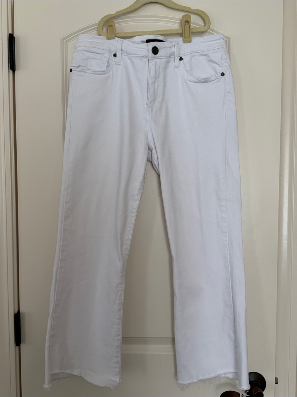 KUT | (10) Kelsey High Rise Ankle Flare White Wide-Leg Jeans